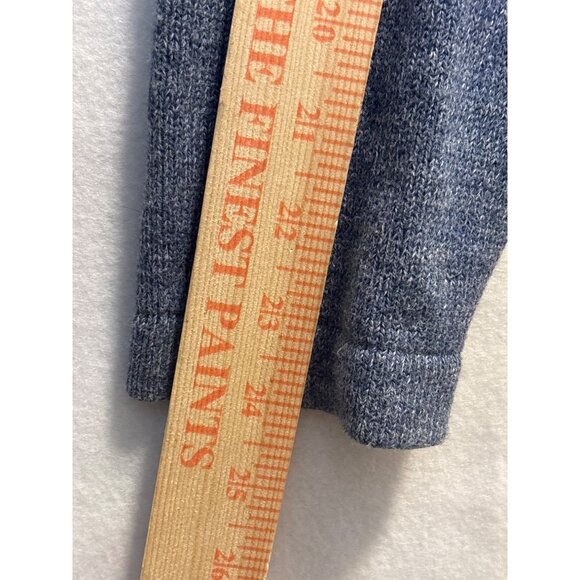 Black Brown 1826 Mens Blue Knit Pullover Sweater With Button-Up Collar S/P Made - Picture 6 of 10